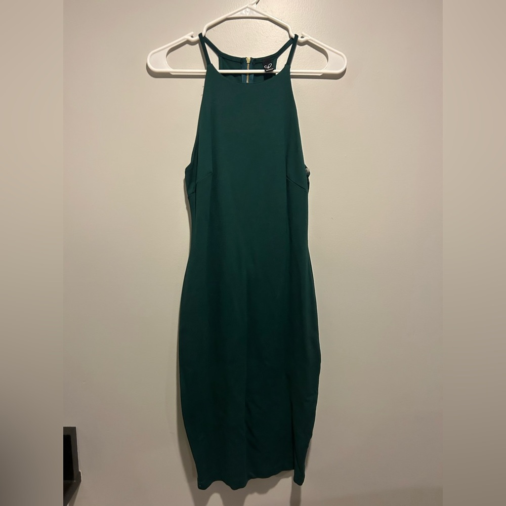 Windsor Green Halter Sheath Dress
